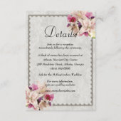 Details zur Hochzeit mit weißer Lilie Begleitkarte (Vorderseite)