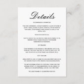 Details zur Hochzeit Qr Code Einfach Schwarz Minim Begleitkarte (Vorderseite)