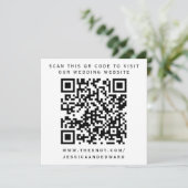 Details zur Hochzeit Qr Code Einfach Schwarz Minim Programm (Stehend Vorderseite)