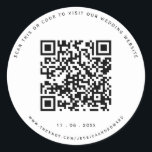 Details zur Hochzeit Qr Code Einfach Schwarz Minim Runder Aufkleber<br><div class="desc">Entworfen für Paare,  die die Einfachheit der modernen Ästhetik schätzen. Die Verwendung eines QR-Codes ermöglicht es Ihren Gästen,  detaillierte Informationen über Ihre Hochzeit zu erhalten,  während das schwarze und minimale Design eine Touch von Klasse hinzufügt.</div>