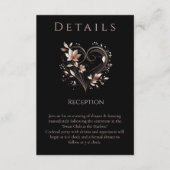 Details zur Hochzeit - Rose Gold Blume und ein Her Begleitkarte (Vorderseite)