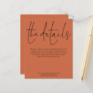 Details zur Hochzeit Skript Terracotta-Aufnahme