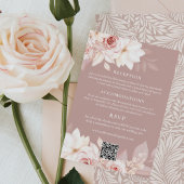 Details zur Hochzeit und UAWG von Blush Bloral Begleitkarte