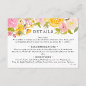 Details zur Hochzeit von Boho wiadow Gelb Begleitkarte (Vorderseite)