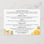 Details zur Hochzeit von Boho wiadow Gelb Begleitkarte (Rückseite)