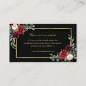 Details zur Hochzeit von Burgund Blush Navy Begleitkarte (Vorderseite)