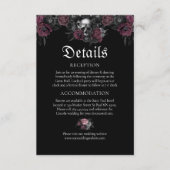 Details zur Hochzeit von Burgund Gothic Floral Sku Begleitkarte (Vorderseite)