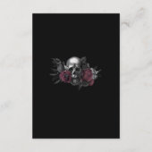 Details zur Hochzeit von Burgund Gothic Floral Sku Begleitkarte (Rückseite)