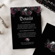 Details zur Hochzeit von Burgund Gothic Floral Sku