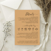 Details zur Hochzeit von Burly Wood Sand Begleitkarte