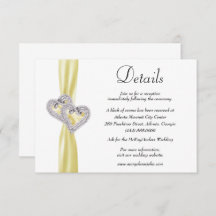 Details zur Hochzeit von gelben Ribbon mit Diamant