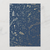 Details zur Hochzeit von Gold und Navy Begleitkarte (Rückseite)