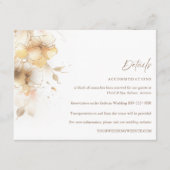 Details zur Hochzeit von Golden Fall Floral Begleitkarte (Vorderseite)