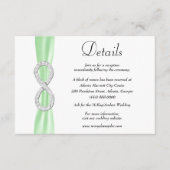 Details zur Hochzeit von Green Ribbon Diamond Begleitkarte (Vorderseite)