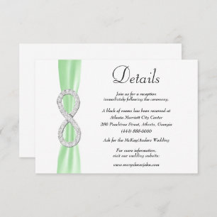 Details zur Hochzeit von Green Ribbon Diamond Begleitkarte