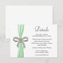 Details zur Hochzeit von Green Ribbon Diamond Bow