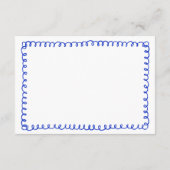 Details zur Hochzeit von Hand Drawn Blue French Re Begleitkarte (Rückseite)