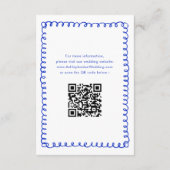 Details zur Hochzeit von Hand Drawn Blue French Re Begleitkarte (Rückseite)