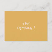 Details zur Hochzeit von handgezogenen Blumenvasen Begleitkarte (Rückseite)