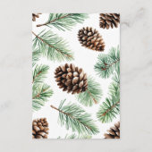 Details zur Hochzeit von Kiefernflossen in rustika Begleitkarte (Rückseite)