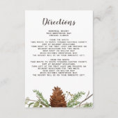 Details zur Hochzeit von Kiefernflossen in rustika Begleitkarte (Vorderseite)