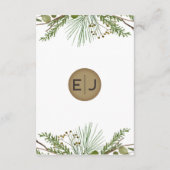 Details zur Hochzeit von Kiefernflossen in rustika Begleitkarte (Rückseite)