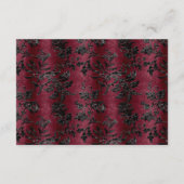 Details zur Hochzeit von Moody Burgundy Black Dama Begleitkarte (Rückseite)
