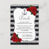 Details zur Hochzeit von Nautical Anchor Silver Bl Begleitkarte (Vorderseite)