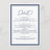 Details zur Hochzeit von Navy Blue White Anchor Begleitkarte (Vorderseite)