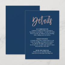 Details zur Hochzeit von Navy & Rose Gold Glam Chi