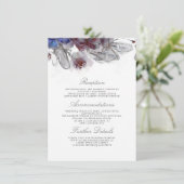 Details zur Hochzeit von Navy und Burgund Begleitkarte (Stehend Vorderseite)