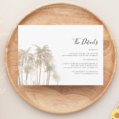Details zur Hochzeit von Palm Tree Coastal Begleitkarte