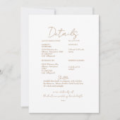 Details zur Hochzeit von Pampas Gold Text Einladung (Vorderseite)