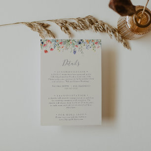 Details zur Hochzeit von Radiant Multicolor-Wildbl Begleitkarte