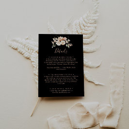 Details zur Hochzeit von Royal Floral Begleitkarte