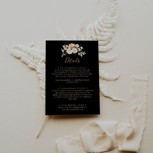 Details zur Hochzeit von Royal Floral Begleitkarte