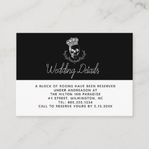 Details zur Hochzeit von Royal Skull Begleitkarte