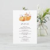 Details zur Hochzeit von Rustic Fall Gold Floral P Begleitkarte (Stehend Vorderseite)