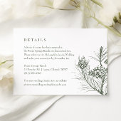 Details zur Hochzeit von Rustikal Green Pine RSVP Karte