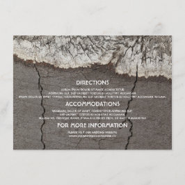 Details zur Hochzeit von Rustikalem Holz Begleitkarte