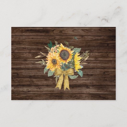 Details zur Hochzeit von Rustikalem Holz Begleitkarte (Rückseite)