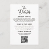 Details zur Hochzeit von rustikalem Land Begleitkarte (Vorderseite)