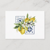 Details zur Hochzeit von Rustikalem Zitronenfrücht Begleitkarte (Rückseite)
