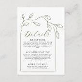 Details zur Hochzeit von Skriptbögen Begleitkarte (Vorderseite)