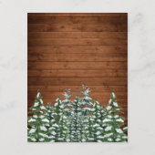 Details zur Hochzeit von Snowy Wood & Forest Count Begleitkarte (Rückseite)