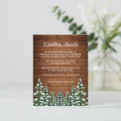 Details zur Hochzeit von Snowy Wood & Forest Count Begleitkarte (Stehend Vorderseite)