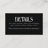 Details zur Hochzeit von Stars Begleitkarte (Vorderseite)