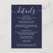 Details zur Hochzeit von String Lights Navy Begleitkarte (Vorderseite)