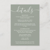 Details zur Hochzeit von String Lights Sage Green Begleitkarte (Vorderseite)