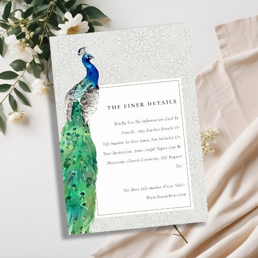 Details zur Hochzeit von Verzierten Wasserfarben Begleitkarte